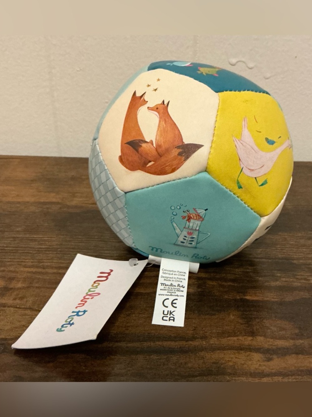 A Rare NWT Sold Out Moulin Roty Le Voyage d'Olga Soft Baby Ball Toy